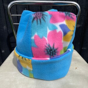 Retro four point beanie (Flower Power)