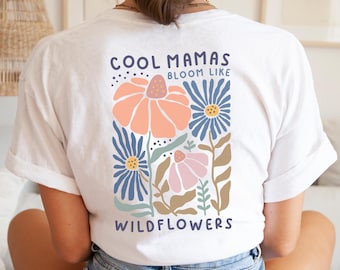 Cool Mamas Shirt, blumiges Mama Shirt, Mama Tshirt mit Blumen, Geschenk für Mamas, Muttertagsgeschenk, Geschenk Neumamas, Geschenk Babyparty