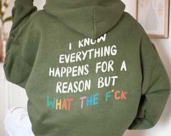 What The F*ck Sarcastic Hoodie, Trendy Oversized Sweatshirt