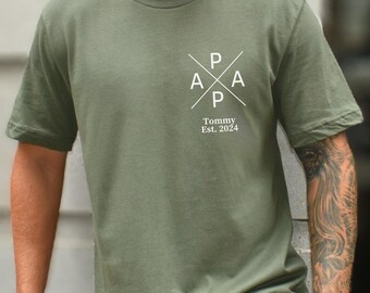 Camiseta personalizada para papá con los nombres de los niños, regalo para el Día del Padre