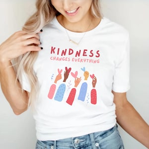 Be Kind Shirt, Kindness T-Shirt, Women&#39;s Equality Shirt, Be Kind Back Print, Positive Message Tee, Equality Shirt, Diversity Print Shirt