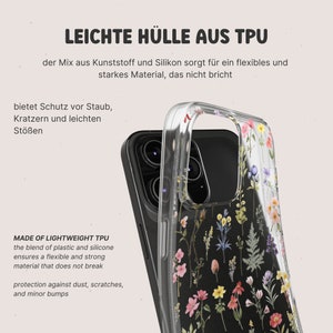 Floral iPhone Case, Flower Phone Case, Wildflowers Phone Case for iPhone 15 14 Plus Pro Max, 13 Mini, 12, 11, Trendy Aesthetic Phone Case image 5