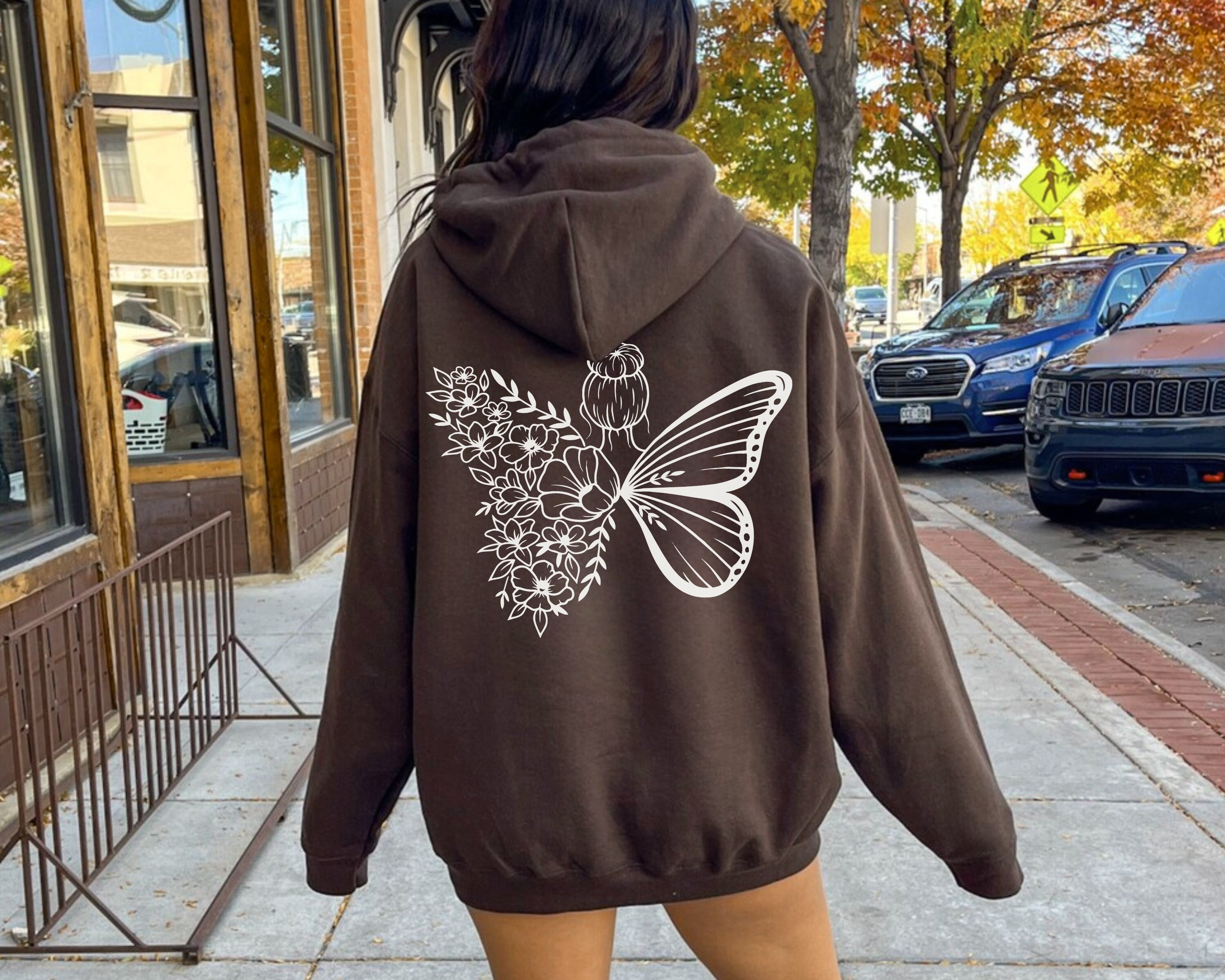 Buy Butterfly Hoodie Floral Butterfly Sweatshirt Butterfly Lover Sweater Butterfly Graphic Sweatshirt Floral Girl Hoodie Cute Female Hoodie Online in India Etsy