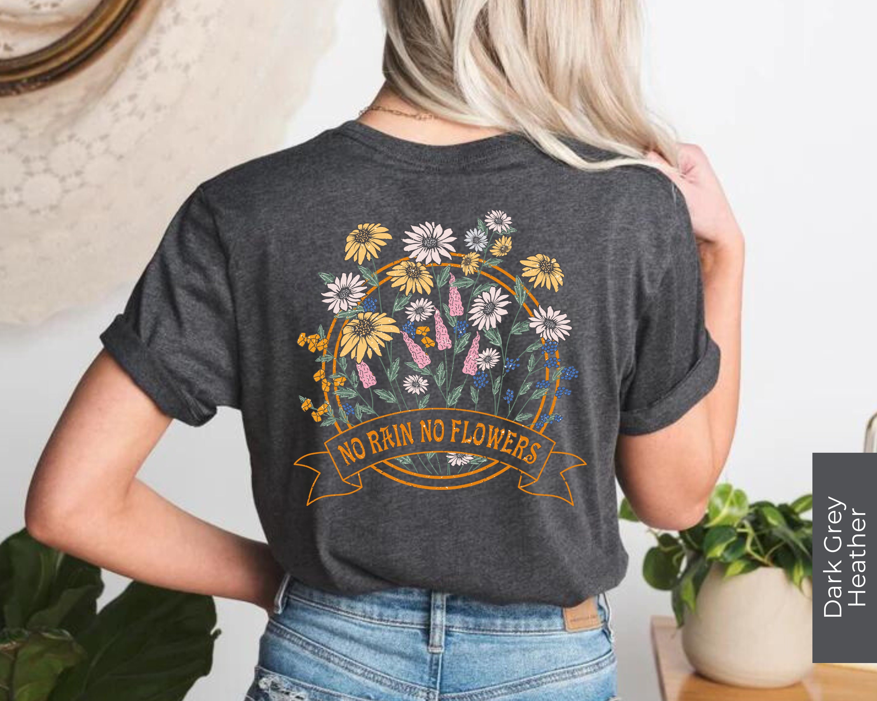 【Raucohouse】Flower spray printing over t-shirt Raucohouse Flower Spray Print Over T-Shirt [White] – Worn by