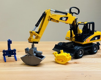 Bruder Bagger Adapter Aufnahme Greifer Schaufelgreifer Palettenheber Anbaugerät