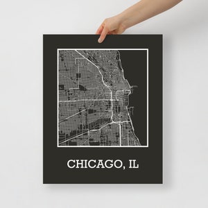 Prozess Black Chicago Street Map