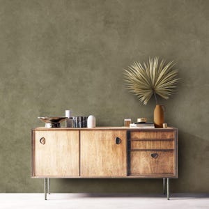 Limewash Olive beige wallpaper, green neutral textured wall art. Peel and stick, removable. Sage taupe, neutral boho. Aesthetic Wallpapers.