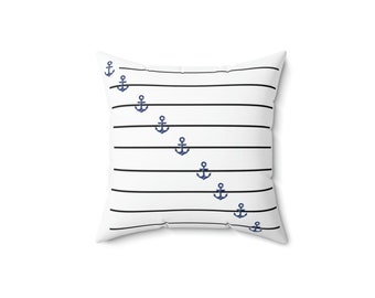 海軍風 - 紡績ポリエステルスクエア枕