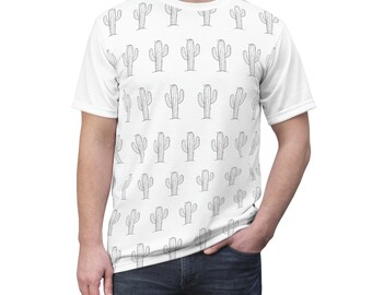 サボテン - ユニセックス カットソー T シャツ (AOP)