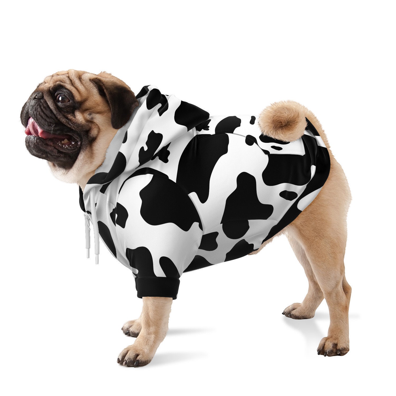 Cute Dog Pet Hoodie Cow Print Hoodie - Etsy