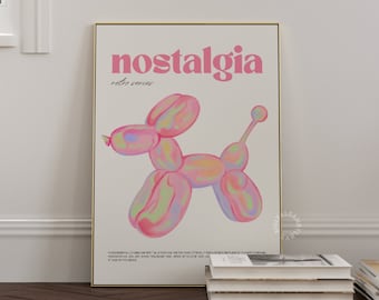 Retro Nostalgia Wydruk Modne wydruki ścienne Różowe wydruki ścienne Modna sztuka do druku Preppy Estetyczny wystrój Modne wydruki cyfrowe Dziewczęcy