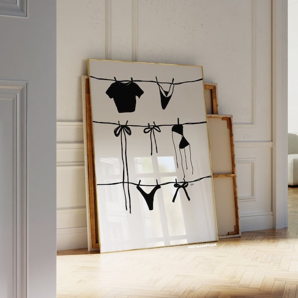 Aesthetic Wall Decor Black Etsy