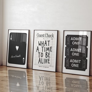 Black And White Prints Set Of 3 Trendy Wall Art Print Set Guest Check Prints Retro Digital Prints And Posters Living Room Wall Decor Bedroom