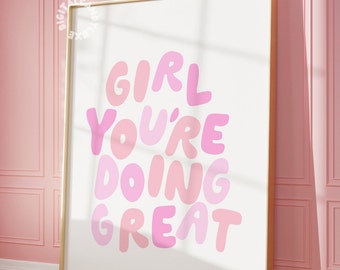 Pink Wall Art Prints Trendy Wall Print Girly Digital Prints Trendy Wall Decor Bedroom Prints And Posters Aesthetic Printable Art Cute Preppy