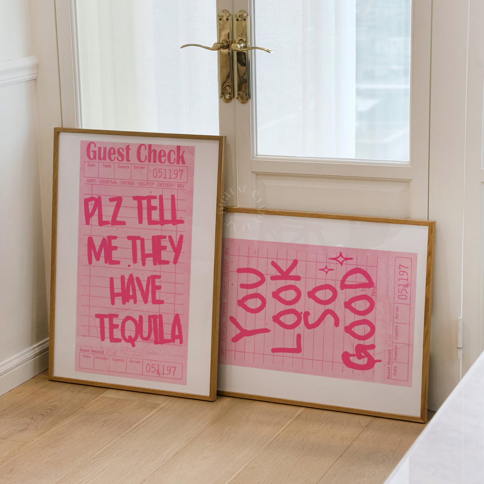 Guest Check Print Bar Cart Art Plz Tell Me They Have Tequila Trendy ...