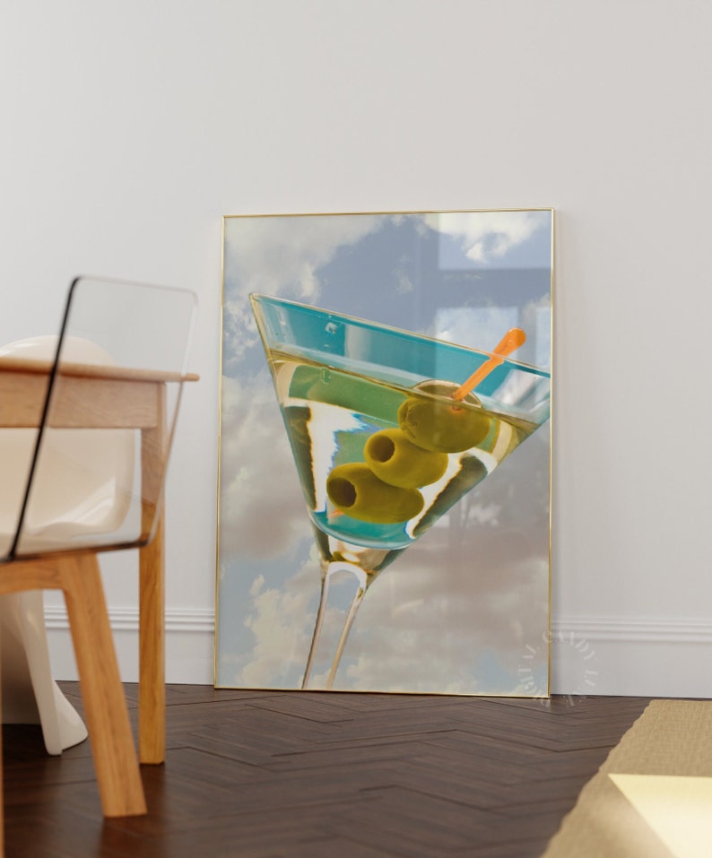 Dirty Martini Print Trendy Wall Art Funky Cocktail Print Retro - Etsy