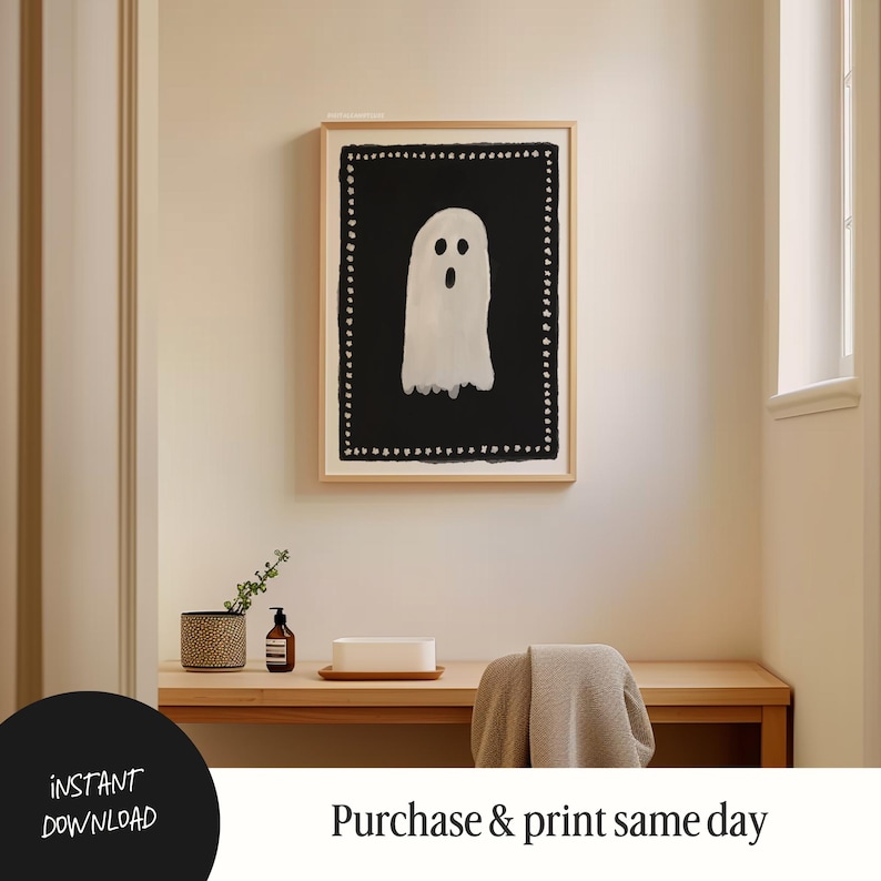 Vintage Halloween Decor Ghost Prints Spooky Halloween Wall Art Digital ...