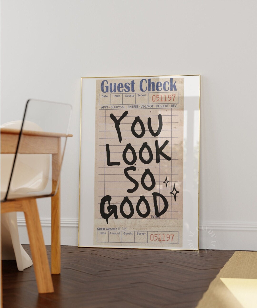 Guest Check Matte Fine Art Print Trendy Wall Art Prints Guest Check ...
