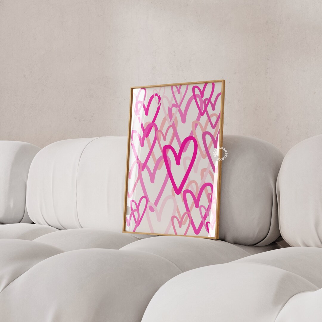 Pink Wall Art Prints Trendy Printable Art Girly Preppy Digital Prints Wall Art Trendy Dorm Decor