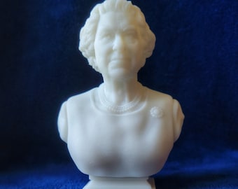 Queen Elizabeth II 3D Bust