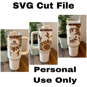 Sunflower Vinyl Wrap Digital Tumbler File