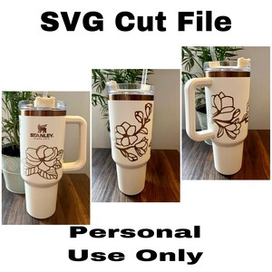 Magnolia Vinyl Wrap Tumbler Digital File