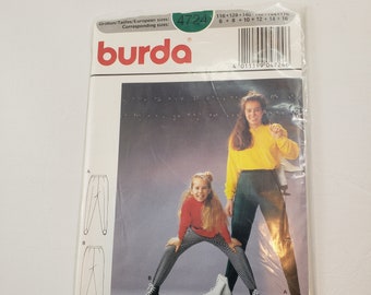 Burda 4724 very rare pattern for stirrup pants - teens size 6-16 UNCUT FF