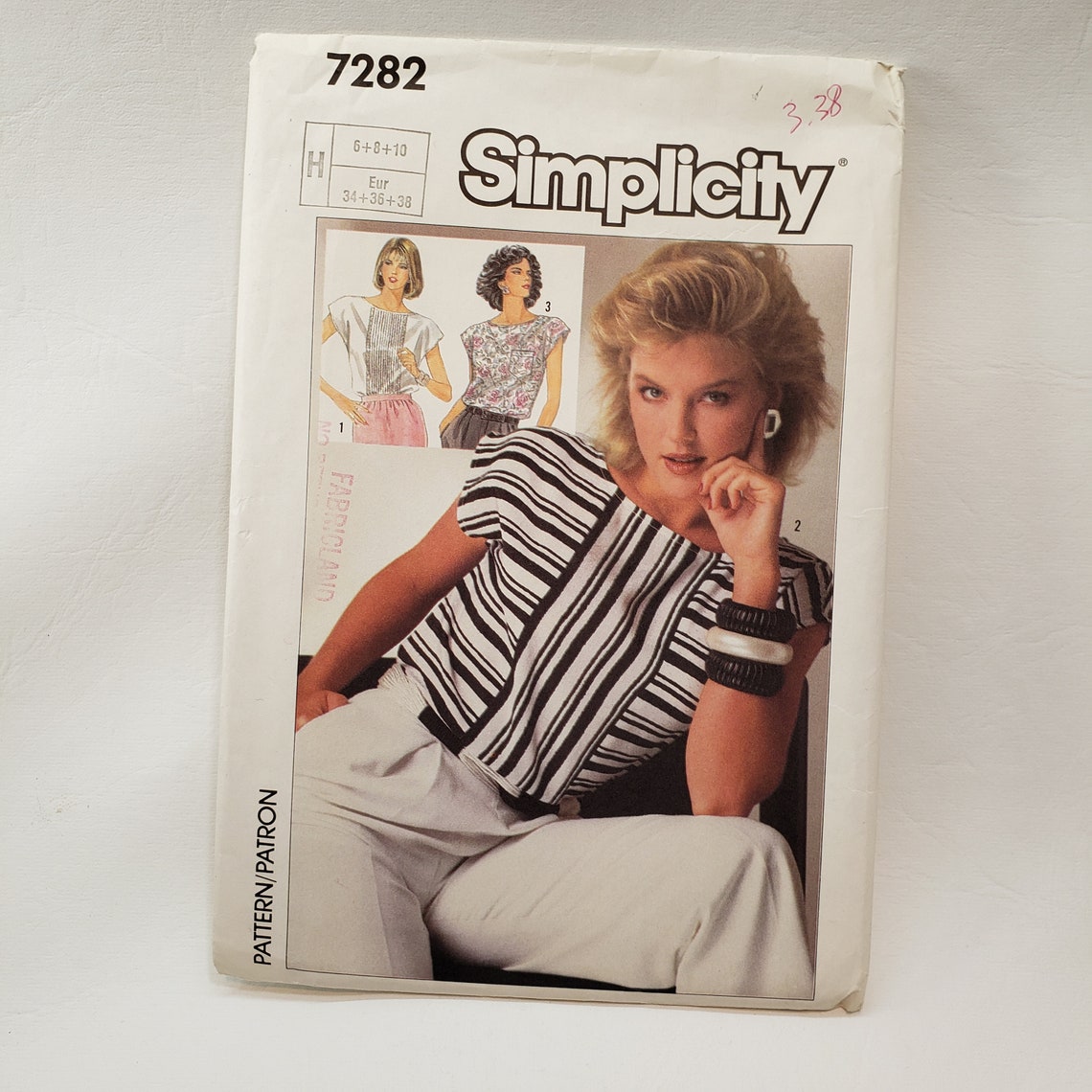 Extended Shoulder Pattern Simplicity 7282, Sewing Pattern, Pullover Tops, Topstitched With ...