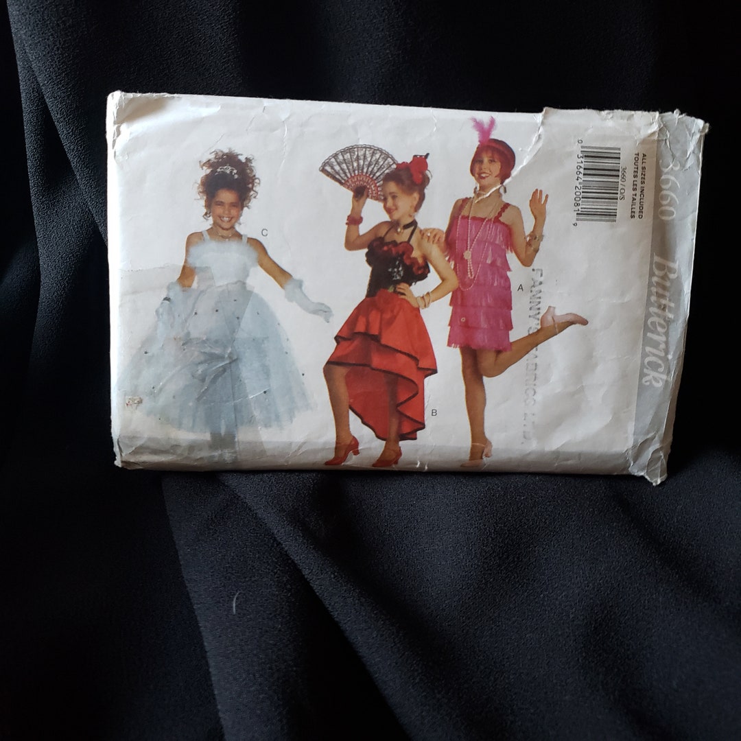 Butterick 3660 Sewing Pattern, Girls' Costume Roaring 20's, Flapper ...