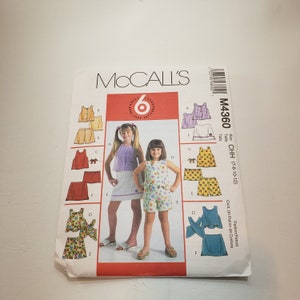 Rare McCall&#39;s 4360 sewing pattern for girl/teen summer outfits, size 7-12 UNCUT FF