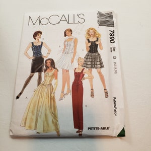 McCall&#39;s 7990 sewing pattern for Evening Bustier & Skirts Pattern Size 12..14..16 UNCUT FF