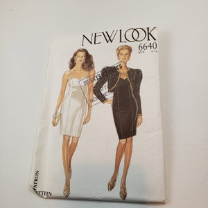New Look 6640 sewing pattern for evening outfit - bolero and spaghetti strap dress UNCUT FF sizes 6-16