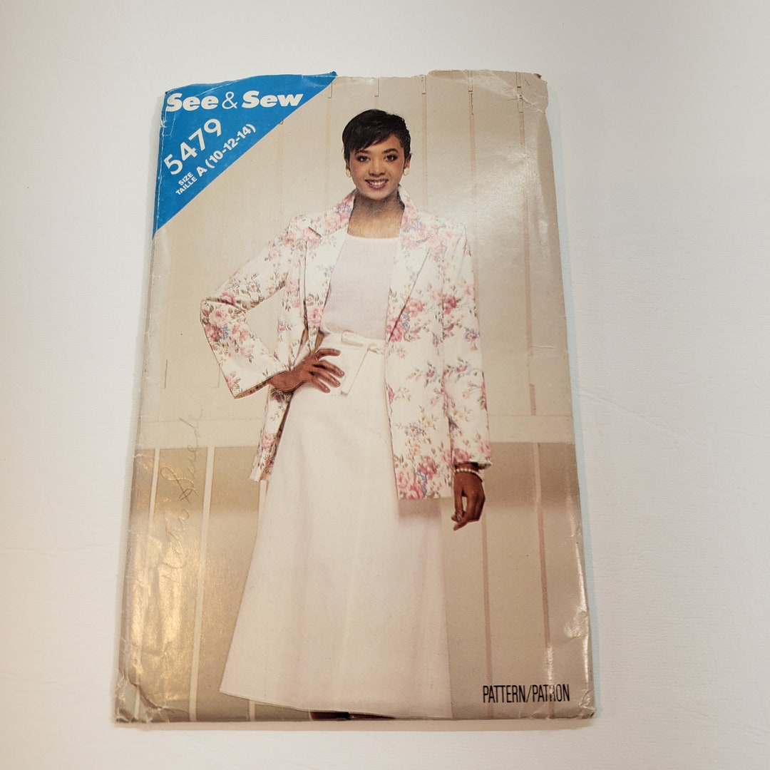 Uncut FF, See Sew 5479, 80s Sewing Pattern, Size 10-14 , Loose Fitting Jacket, Shoulder Pads, A-line Skirt See & Sew 5479, Butterick 5479 - Etsy Uncut FF, See Sew 5479, 80s Sewing Pattern, Size 10-14 , Loose Fitting Jacket, Shoulder Pads, A-line Skirt See & Sew 5479, Butterick 5479 - Etsy