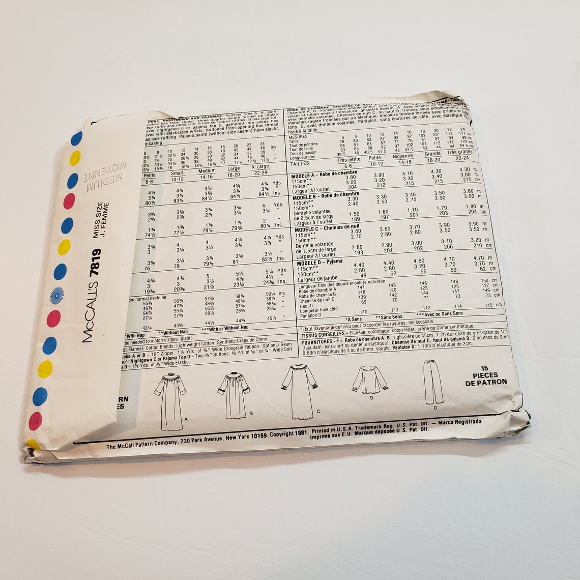 Vintage McCalls Pattern Noteca rds main image 1