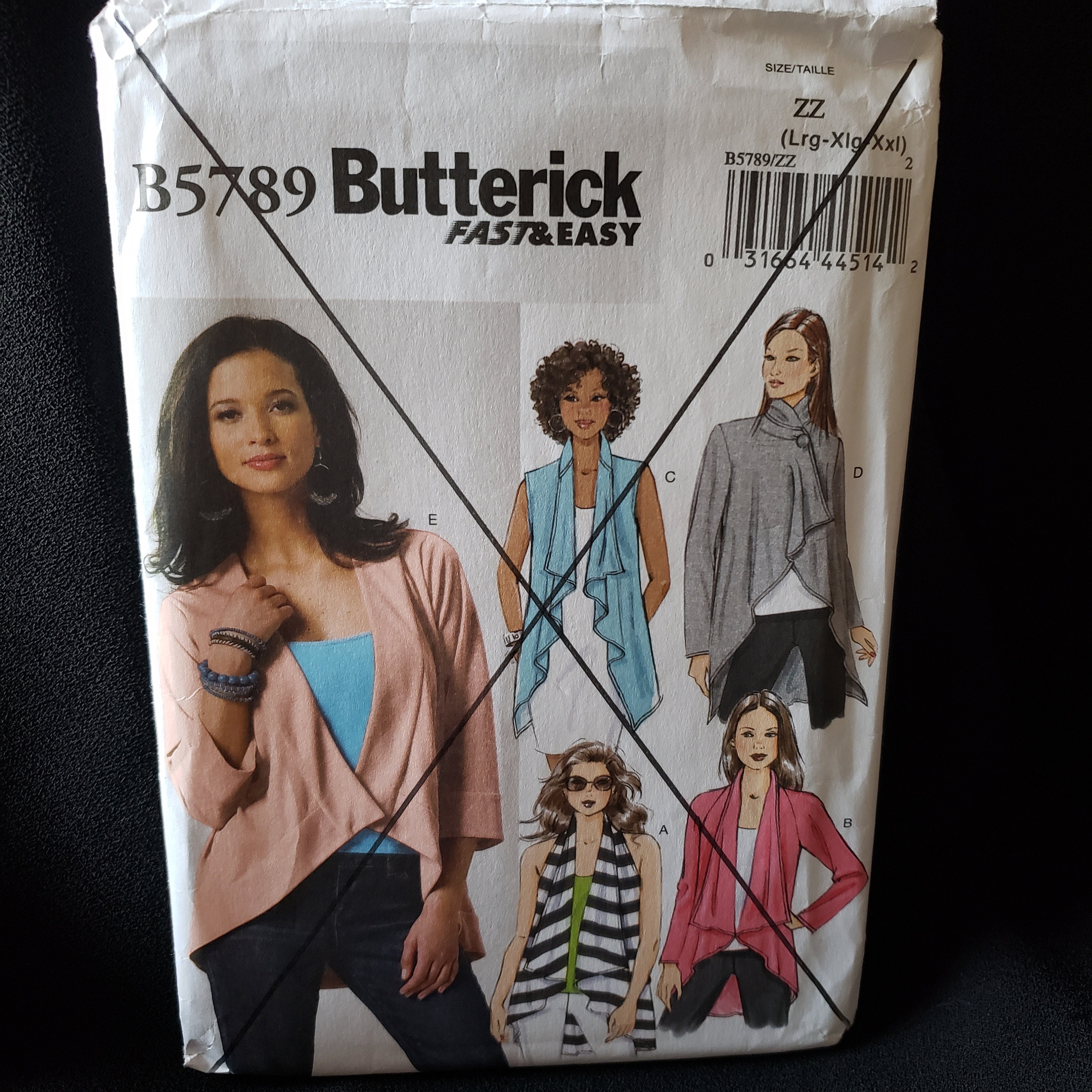 Butterick 5789 Sewing Pattern Fast & Easy Vest and Jacket Pattern Knit ...