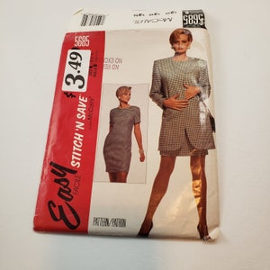 Patrón de costura McCall&#39;s 5685 para vestido y chaqueta larga SIN CORTAR, tallas FF 14-16-18