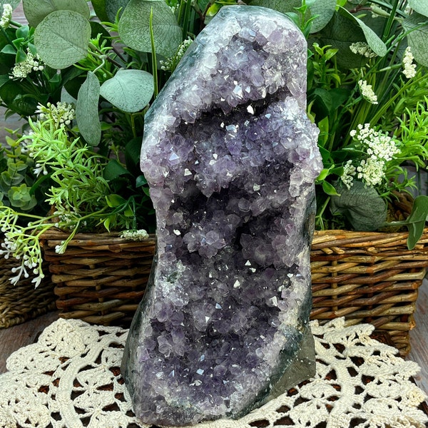 Amethyst Cathedral Natural Raw Cluster - Crystal Amethyst Cathedral - Natural Amethyst Cluster Druzy - Large 6lbs Cathedral