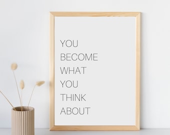 Positive Affirmation Print | Motivational Quote Wall Art (Digital Download)