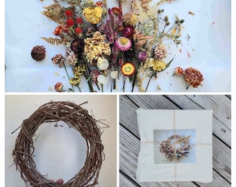 DIY Dried Flower Wreath Kit (10" Wreath)