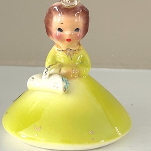 Vintage Josef Originals May American Beauty porcelain doll. Mushroom doll. Signed, 2 labels.