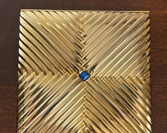 Vintage Estée Lauder 1997 ‘Golden Pleats’ compact. Signed.