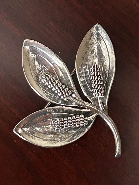 Vintage A & K, Aarre Krogh Sterling Silver 3 Stem Calla Lily  display picture 2