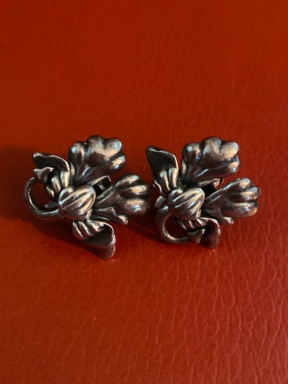 Beautiful vintage Los Castillo sterling silver ea… - image 1