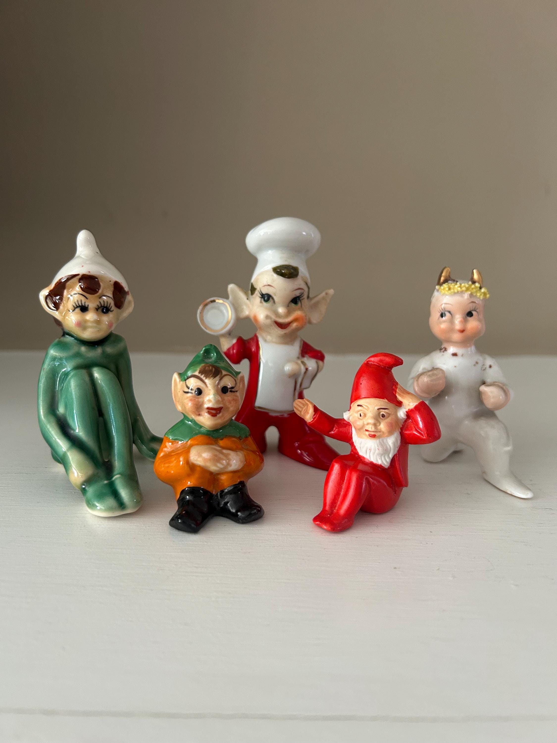 井♪ ロン・リー　　置物 Lefton Clown With Umbrella Bisque Circus Clown Lefton