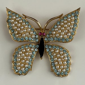 1pc Design Pleated Diamond Butterfly Brooch Fashion High Level