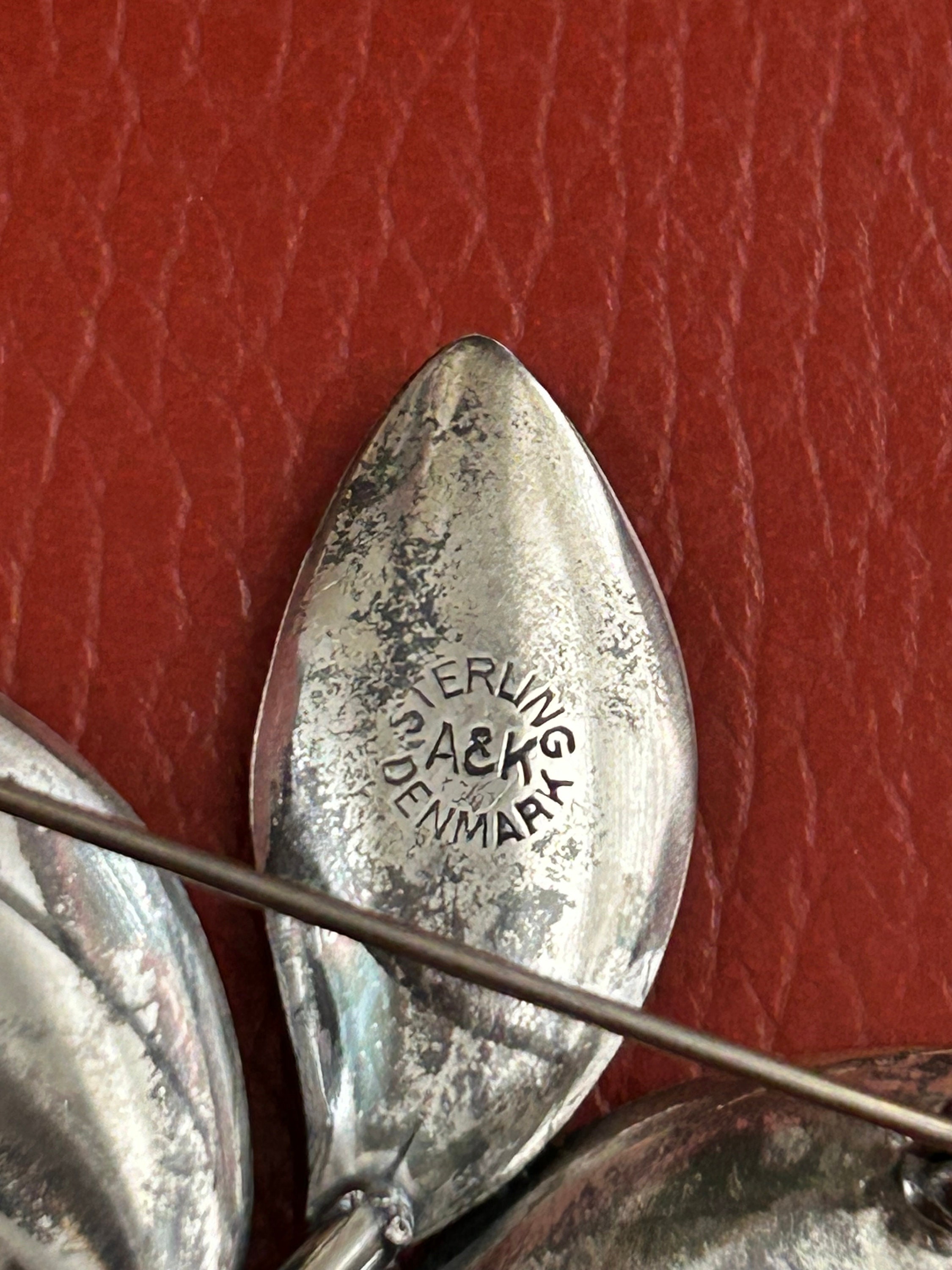 Vintage A & K, Aarre Krogh Sterling Silver 3 Stem Calla Lily 