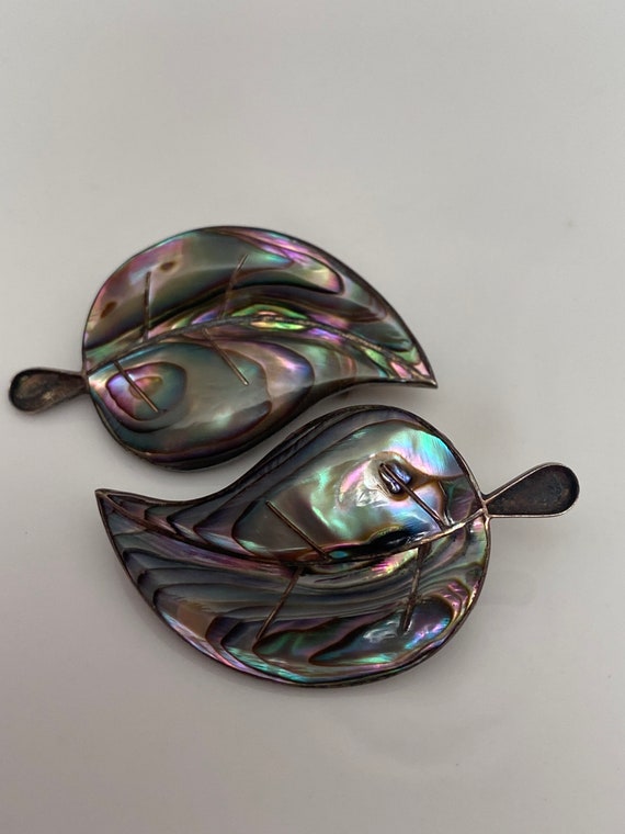 Vintage Taxco Bell Mexico sterling silver Abalone 