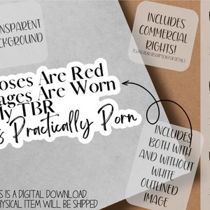 Booktok PNG. Booktok SVG. Roses are Red. Booktok Stickers. Spicy Romance. Dark Romance. Booktok Smut. Digital Download.