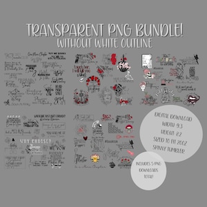 Transparent BUNDLE! | 20oz Skinny Tumbler Designs. Spicy Romance. Dark Romance. Smut PNG. Smut Stickers. Kindle Stickers. Bookish. Kindle.