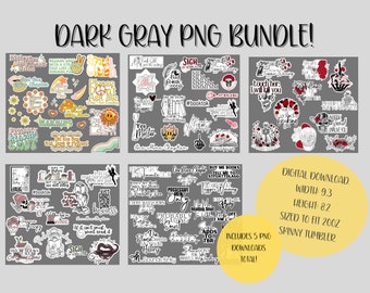 Dark Gray BUNDLE! 20 oz Skinny Tumbler Design W:9.3xH8.2 Smut Sticker PNG Download. Booktok. Kindle Stickers. Booktok png. Booktok sticker